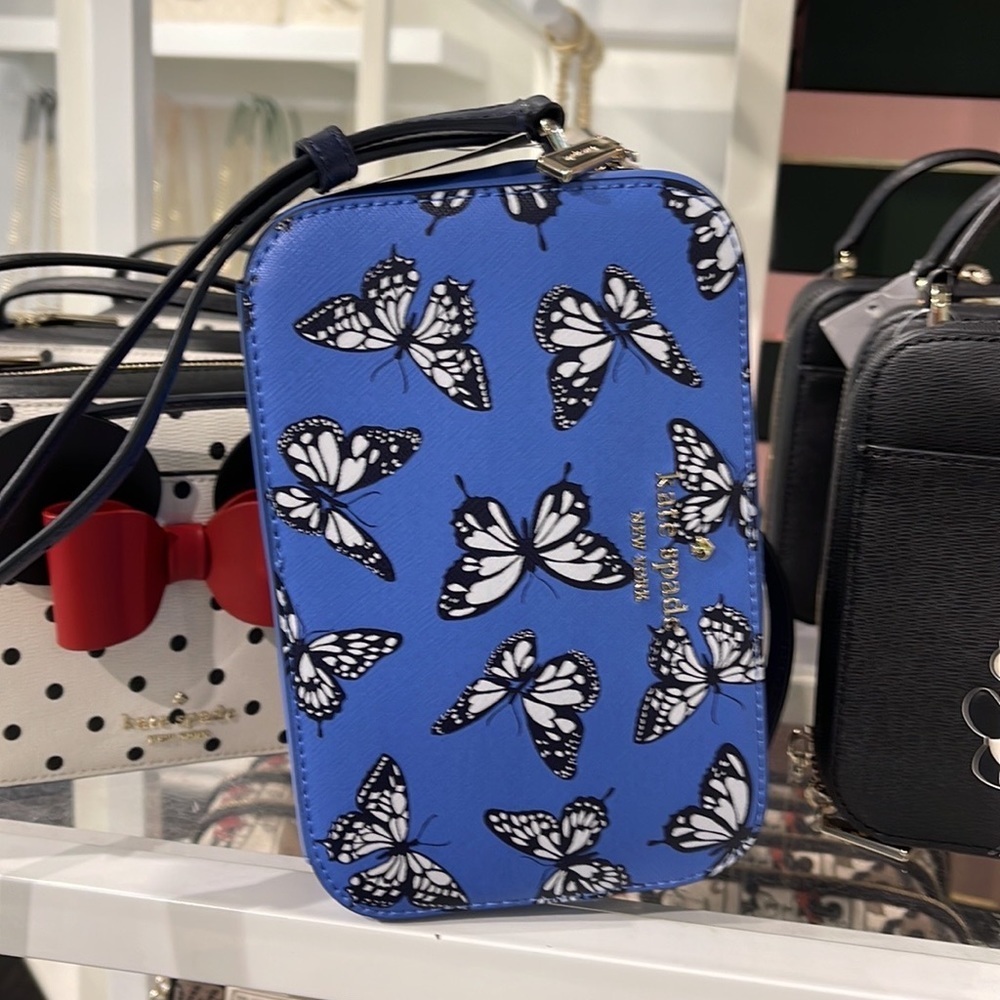 Kate Spade Staci Butterfly Sky Printed Mini Camera Bag, 
Blue Multi 
NWT